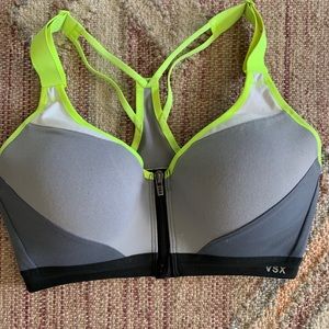 VSX Grey and neon sports bra
